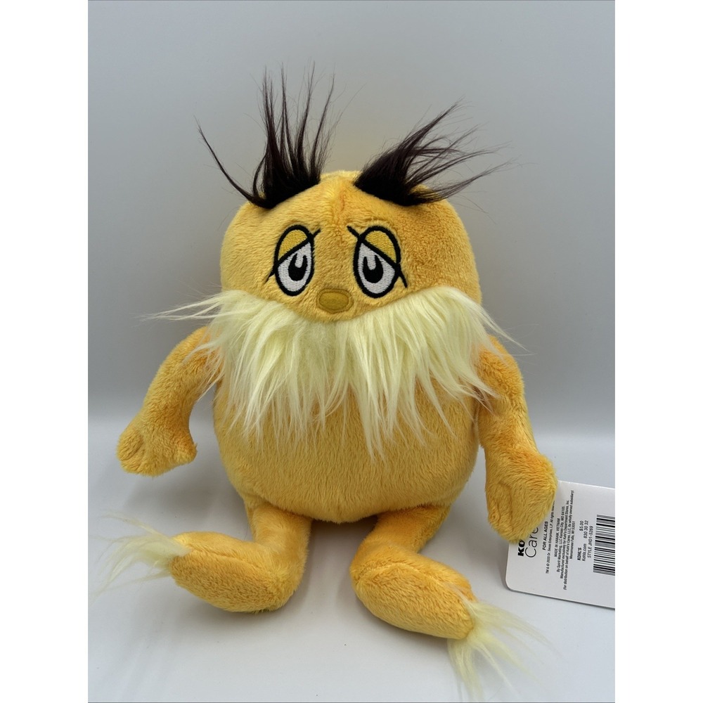Kohl's Cares /Dr. Seuss The LORAX Book Character Plush 13" Bright Yellow